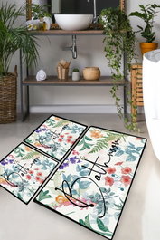 Mijölnir Juego de alfombrillas de baño Green In Flower